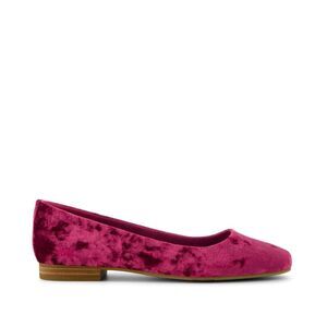 Toms Briella Flats In Berry Burgundy Crushed Velvet NWOT Size 7.5